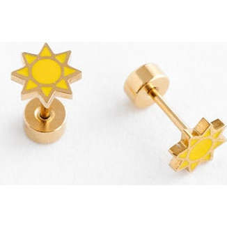 Sunshine Stud Earrings, Yellow