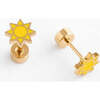 Sunshine Stud Earrings, Yellow - Earrings - 1 - thumbnail