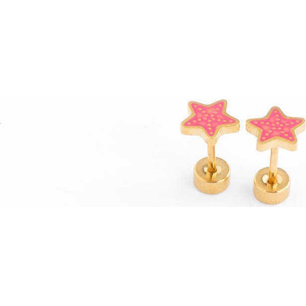 Starfish Stud Earrings, Pink