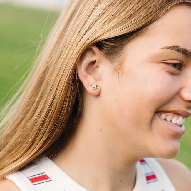 USA Stud Earrings, Multi - Earrings - 2