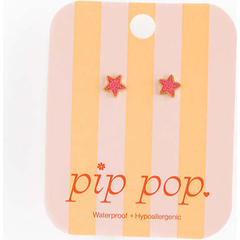 Starfish Stud Earrings, Pink - Earrings - 3