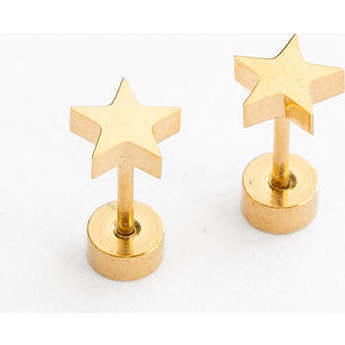 Star Stud Earrings, Gold