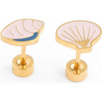 Shell Stud Earrings, Multi