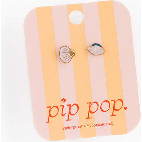 Shell Stud Earrings, Multi - Earrings - 4