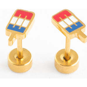 Patriotic Pop Stud Earrings, Multi