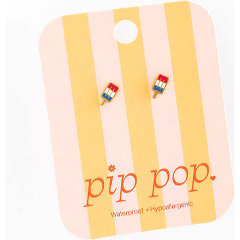 Patriotic Pop Stud Earrings, Multi - Earrings - 3