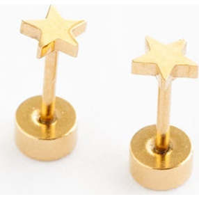 Mini Star Stud Earrings, Gold
