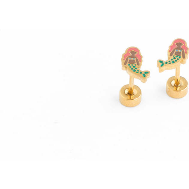 Mermaid Earrings, Brown