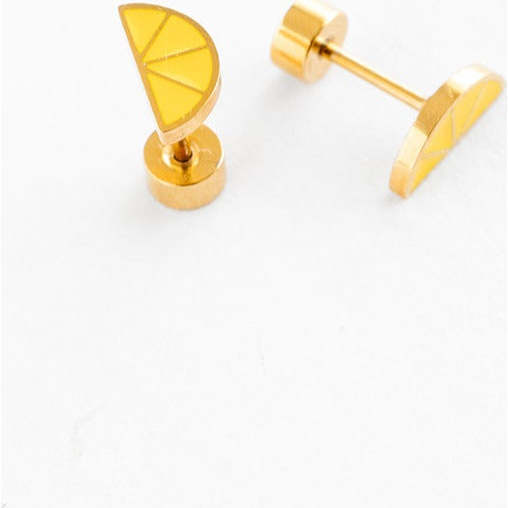Lemon Stud Earrings, Yellow