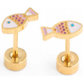 Fish Stud Earrings, Multi