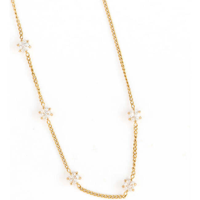 Diamond Repeat Necklace, Gold
