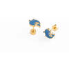 Dolphin Stud Earrings, Blue - Earrings - 4