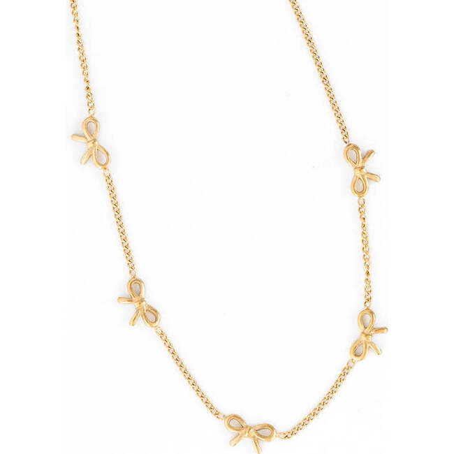 Bow Repeat Necklace, Gold