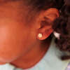 Baseball Stud Earrings, White - Earrings - 2