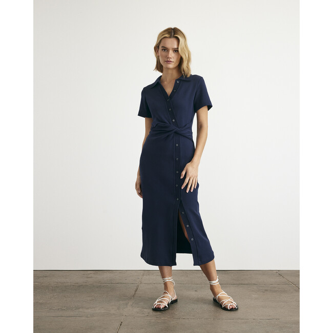 Short Sleeve Ellicot Dress, Maritime Blue - Dresses - 2