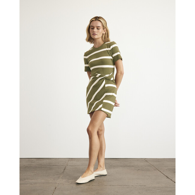 Short Cody Dress, Fern/Cream - Dresses - 3
