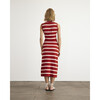 Sleeveless Striped Cody Dress, Brick/Cream - Dresses - 5