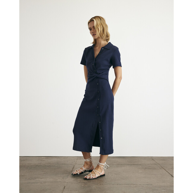 Short Sleeve Ellicot Dress, Maritime Blue - Dresses - 3