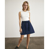 Vanessa Dress, White/Maritime Blue - Dresses - 4