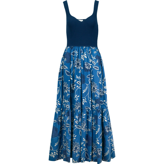 Josephina Dress, Maritime Blue/French Blue/Cream