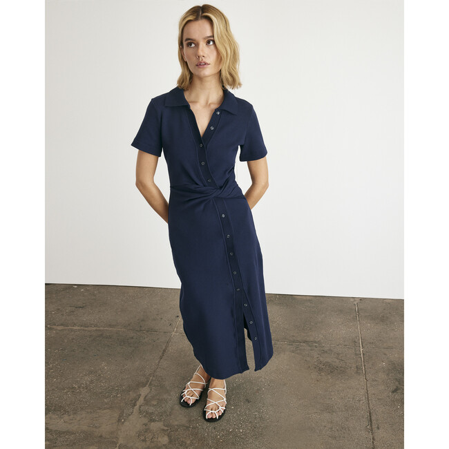 Short Sleeve Ellicot Dress, Maritime Blue - Dresses - 6