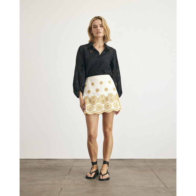 Clarisse Skirt, Ivory/Marigold Multi - Dresses - 2