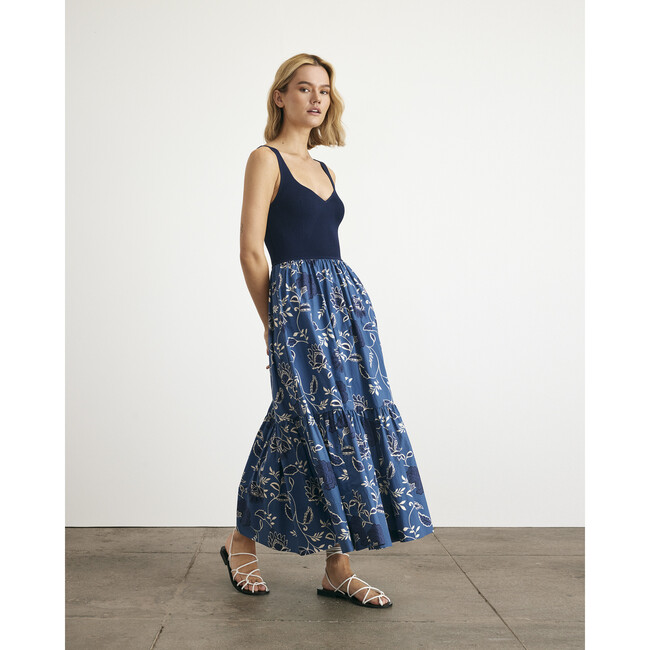Josephina Dress, Maritime Blue/French Blue/Cream - Dresses - 3