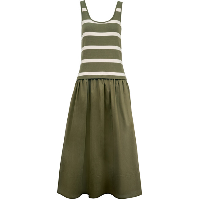 Amber Dress, Fern/Cream