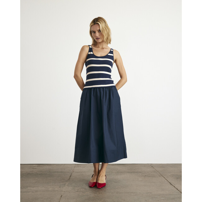 Amber Dress, Maritime Blue/Cream - Dresses - 2
