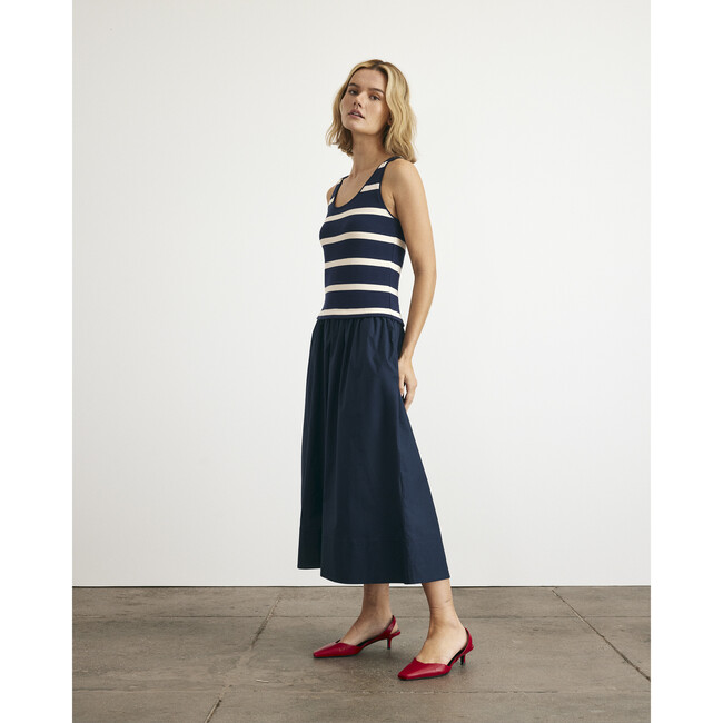 Amber Dress, Maritime Blue/Cream - Dresses - 4