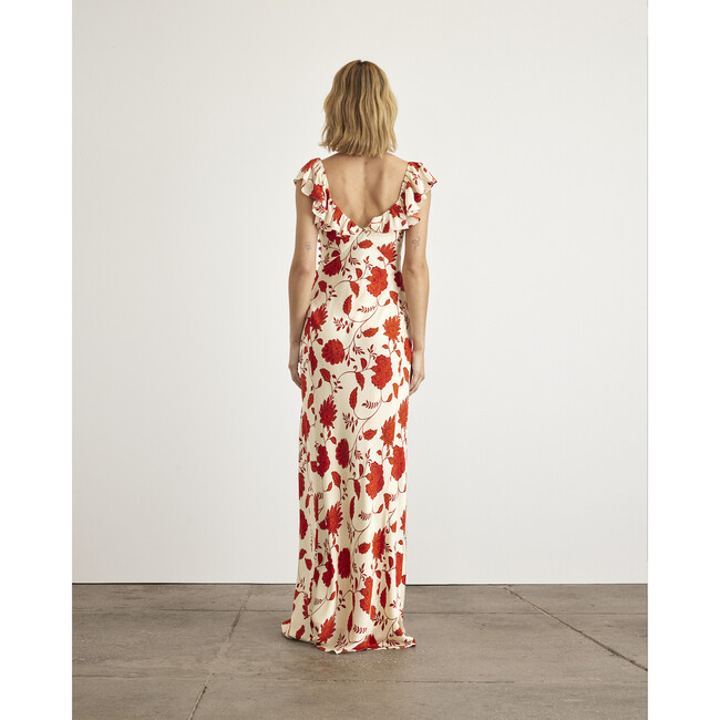 Carrie Dress, Cream/Tomato Multi - Dresses - 5
