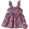 Baby Normani Dress With Knots & Ruffles, Purple - Dresses - 1 - thumbnail