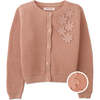 Mutya Cardigan With Crochet Flower Appliques, Peach - Cardigans - 1 - thumbnail