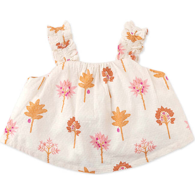 Baby Jesy Printed Cotton Blouse & Shorts Set With Braided Tie, Multicolor - Mixed Apparel Set - 2
