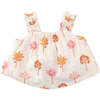 Baby Jesy Printed Cotton Blouse & Shorts Set With Braided Tie, Multicolor - Mixed Apparel Set - 2