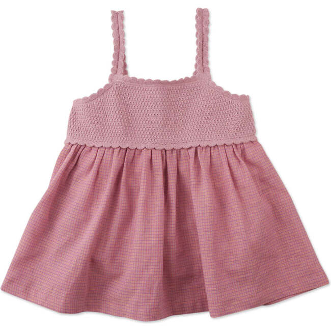 Scarlett Crochet Bodice Strappy Top, Multicolor