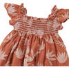 Baby Camilla A-Line Dress With Smocking Details, Brown - Dresses - 2