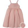 Blair Strappy Dress With All Over Crochet Bodice & Flowers, Peach - Dresses - 1 - thumbnail