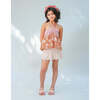 Mia Ribbed Knitted Skirt With Scalloped Pointelle Flutter Hem, Beige - Skirts - 3