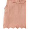 Mariel Knitted Vest With Scalloped Pointelle Neck & Hem, Tan - Blouses - 3