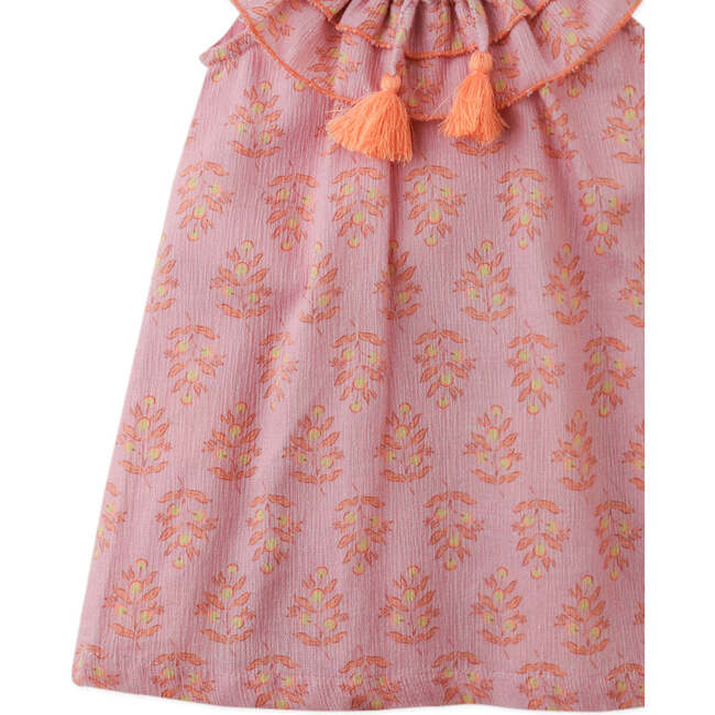 Baby Ally Dress With Ruffles & Tassel, Multicolor - Dresses - 3