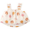 Baby Jesy Printed Cotton Blouse & Shorts Set With Braided Tie, Multicolor - Mixed Apparel Set - 4