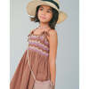 Malaya Sun Dress With Wavy Knitted Bodice, Brown - Dresses - 2