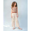 Mariah Stripey Knitted Top With Ruffle Sleeves, Multicolor - Blouses - 3