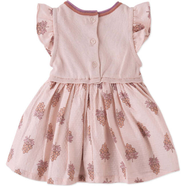 Baby Perrie Striped Knitted Top & Floral Printed Dress, Multicolor - Dresses - 5