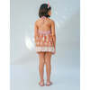 Mia Ribbed Knitted Skirt With Scalloped Pointelle Flutter Hem, Beige - Skirts - 5