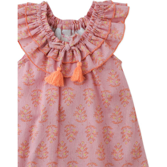 Baby Ally Dress With Ruffles & Tassel, Multicolor - Dresses - 4