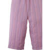 Baby Leigh Broken Striped Dobby Jumpsuit With Smocked Top, Purple - Rompers - 3