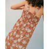 Katrina Printed Strappy Dress With Woven Ties, Brown - Dresses - 4