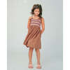 Malaya Sun Dress With Wavy Knitted Bodice, Brown - Dresses - 3